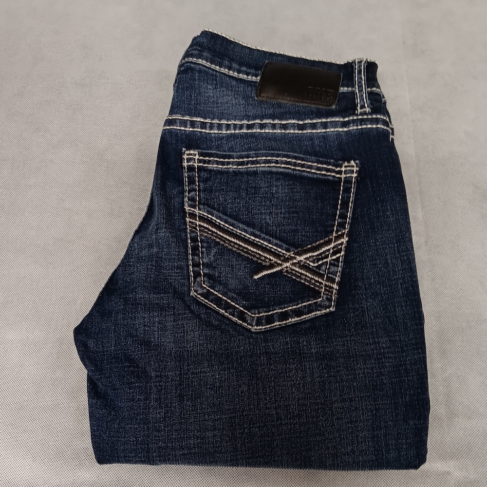 BKE Aiden Blue Jeans 33x34 Dark Wash Bootcut